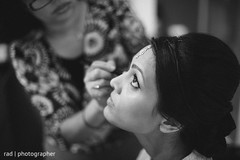 The bride gets ready.