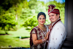 The couple takes portraits.