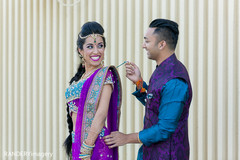 This darling duo pose for pics at their Indian wedding!