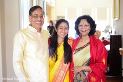 An Indian bride and her groom get their pre-wedding festivities started with a pithi.