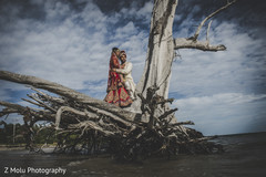 The couple takes portraits.