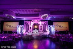 The couple celebrates at the reception.