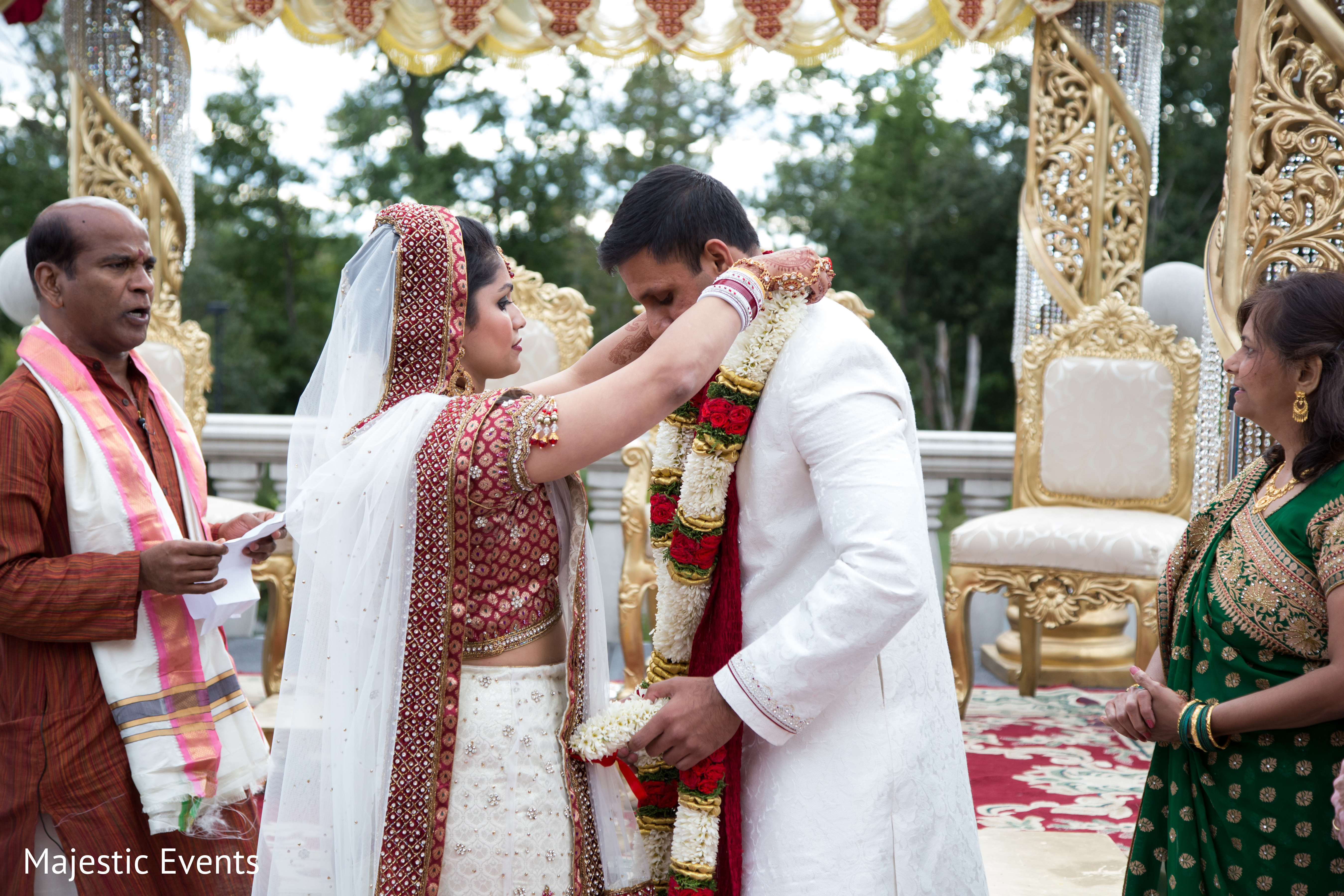 Ceremony in Somerset, NJ Indian Wedding by Majestic Events | Maharani