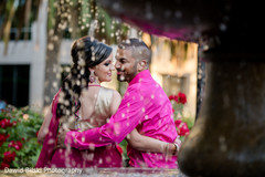 The couple take pre-wedding portraits.