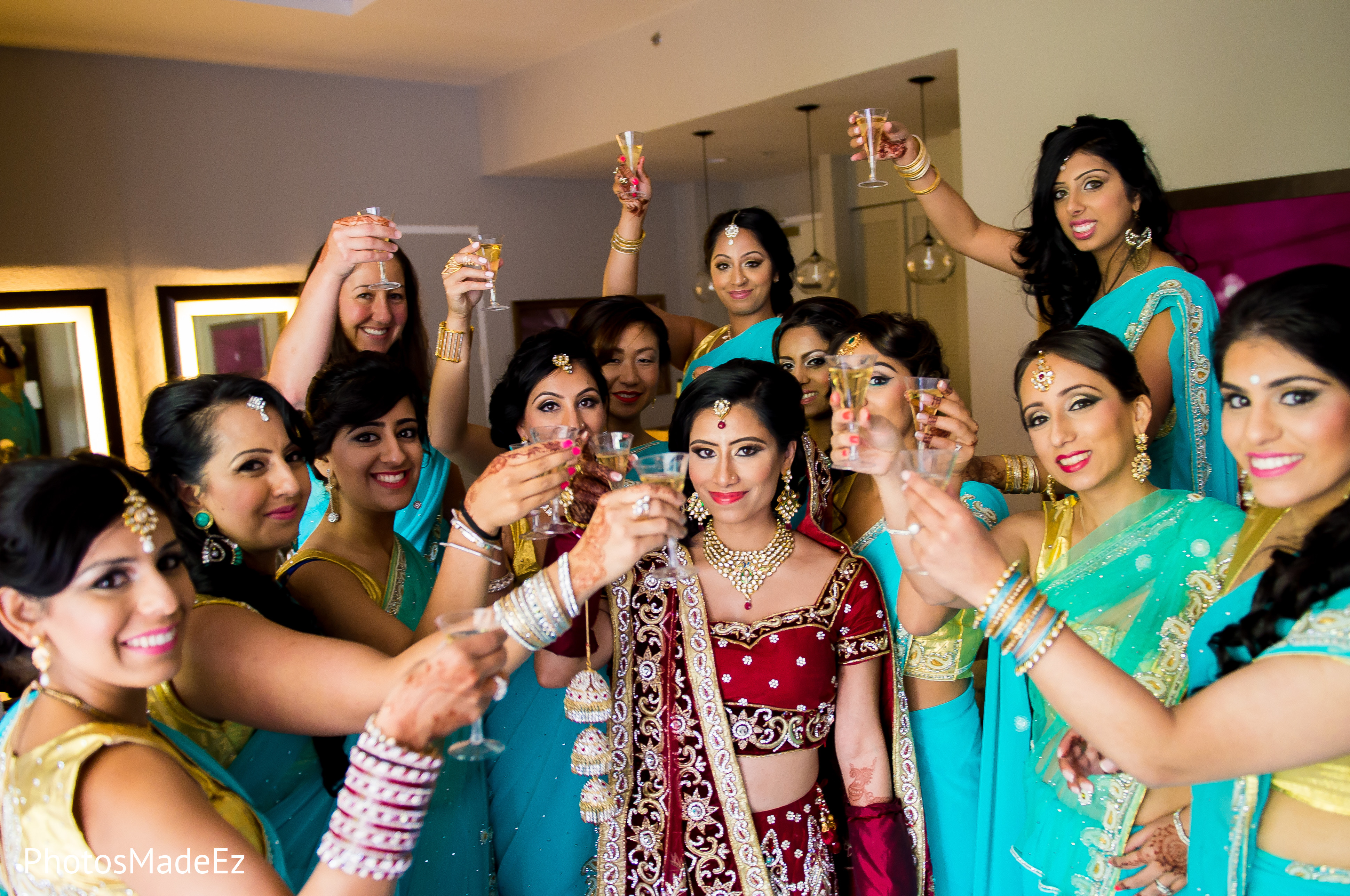 Bridal party in Long Island, NY Indian Wedding by PhotosMadeEz ...