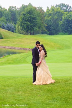 The couple takes portraits.