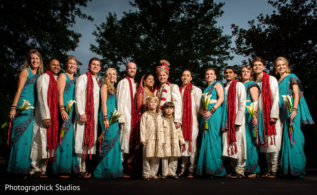 Wedding party portrait