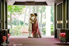 The couple takes pre-wedding portraits.