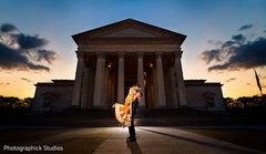 The couple takes pre-reception portraits!