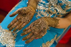 The mehndi party takes place