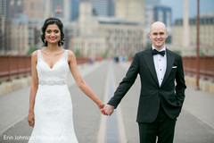 The couple takes outdoor portraits!