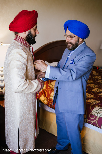 Groom Getting Ready