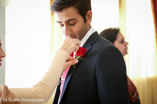 Groom Getting Ready