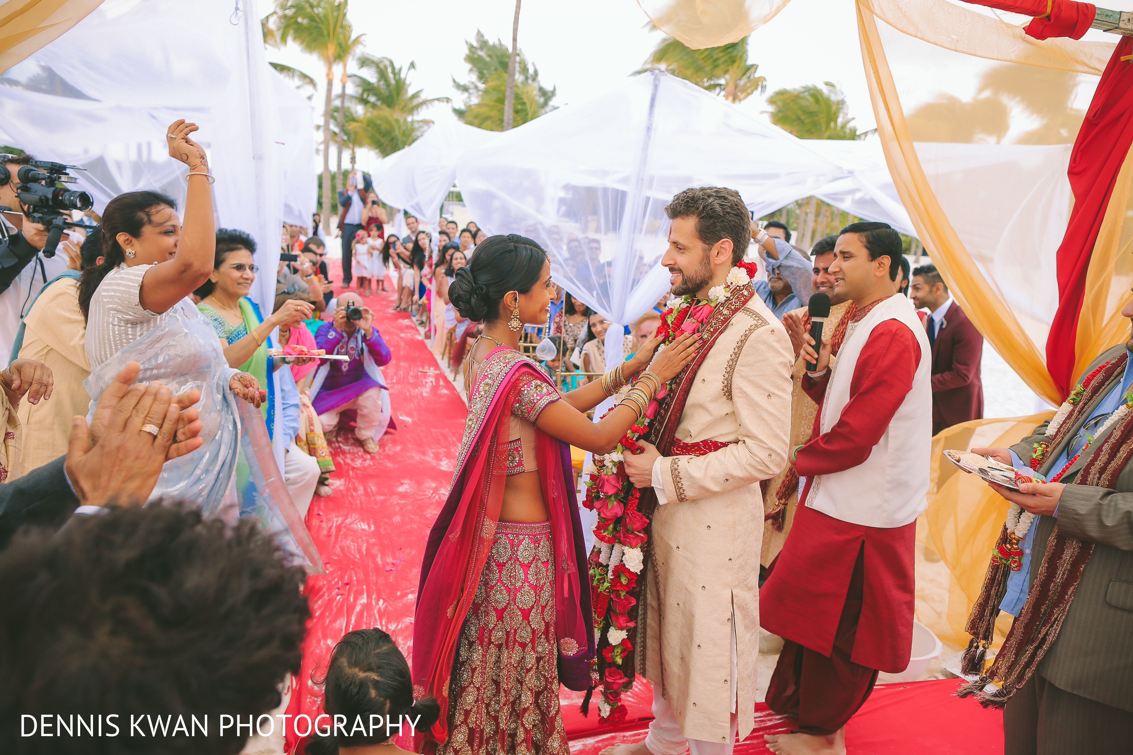 Ceremony in Mexico Destination Indian Fusion Wedding by ...