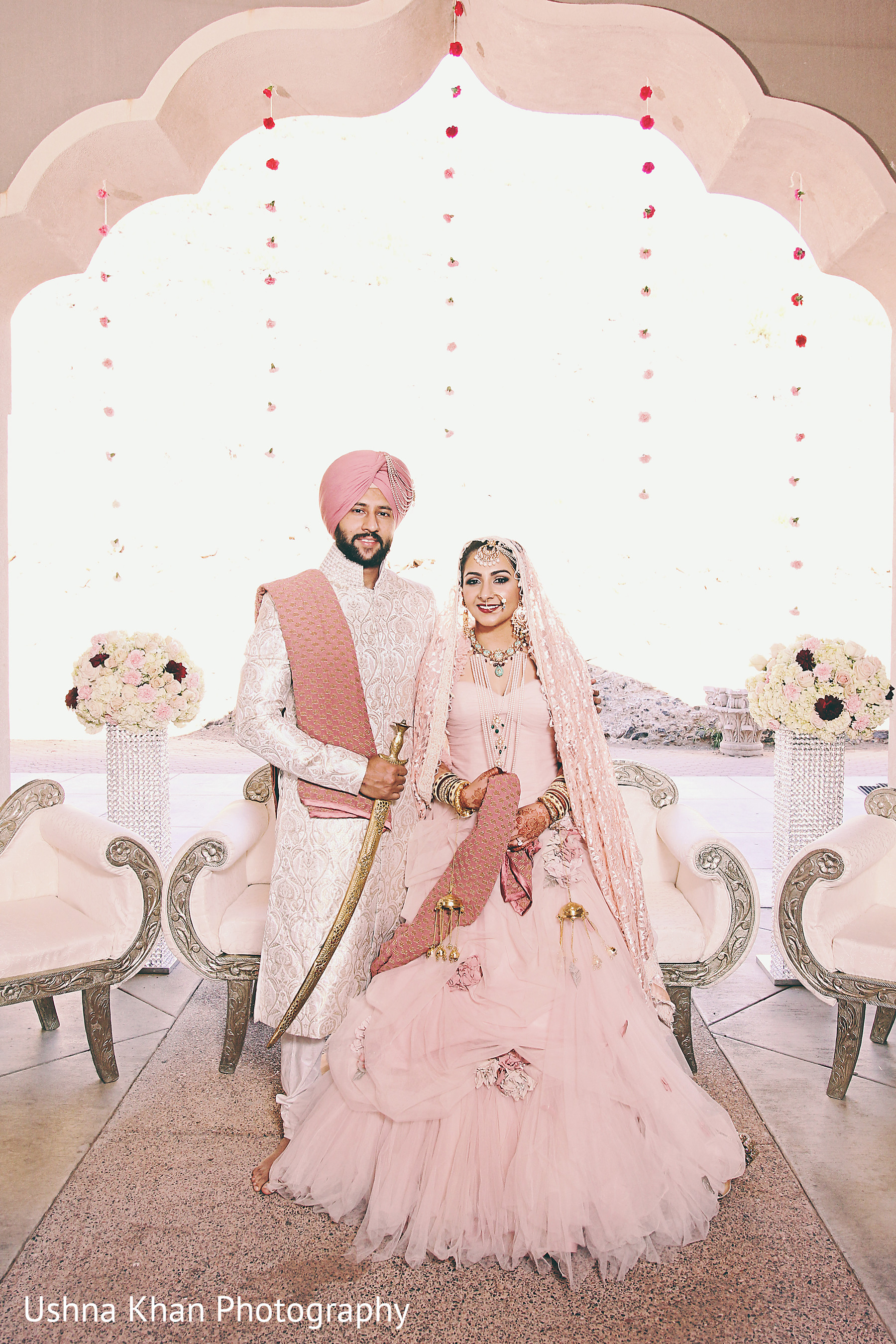 Ceremony in Scottsdale AZ Sikh Wedding by Ushna Khan 