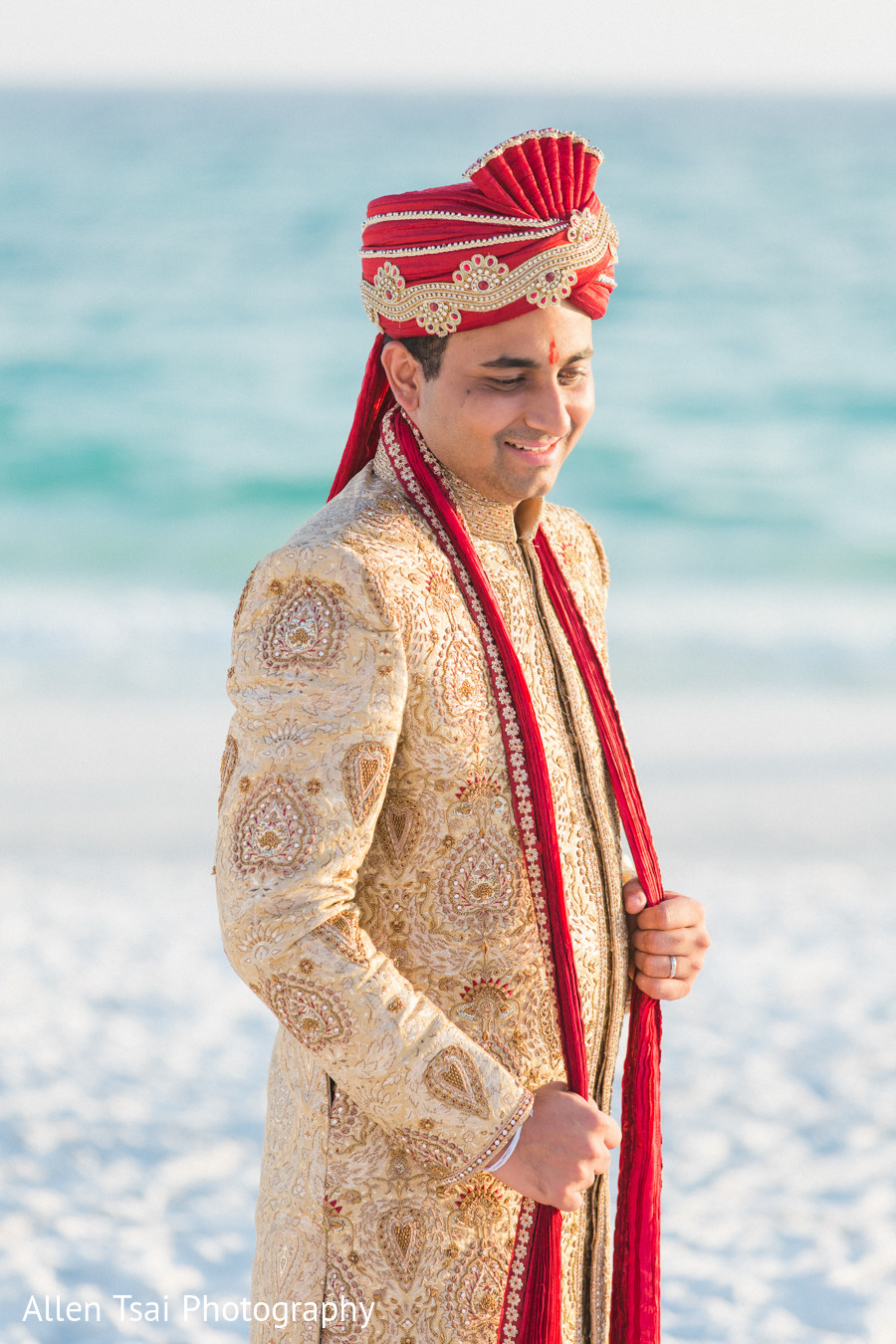 groom-portrait-in-miramar-beach-fl-buddhist-hindu-fusion-wedding-by