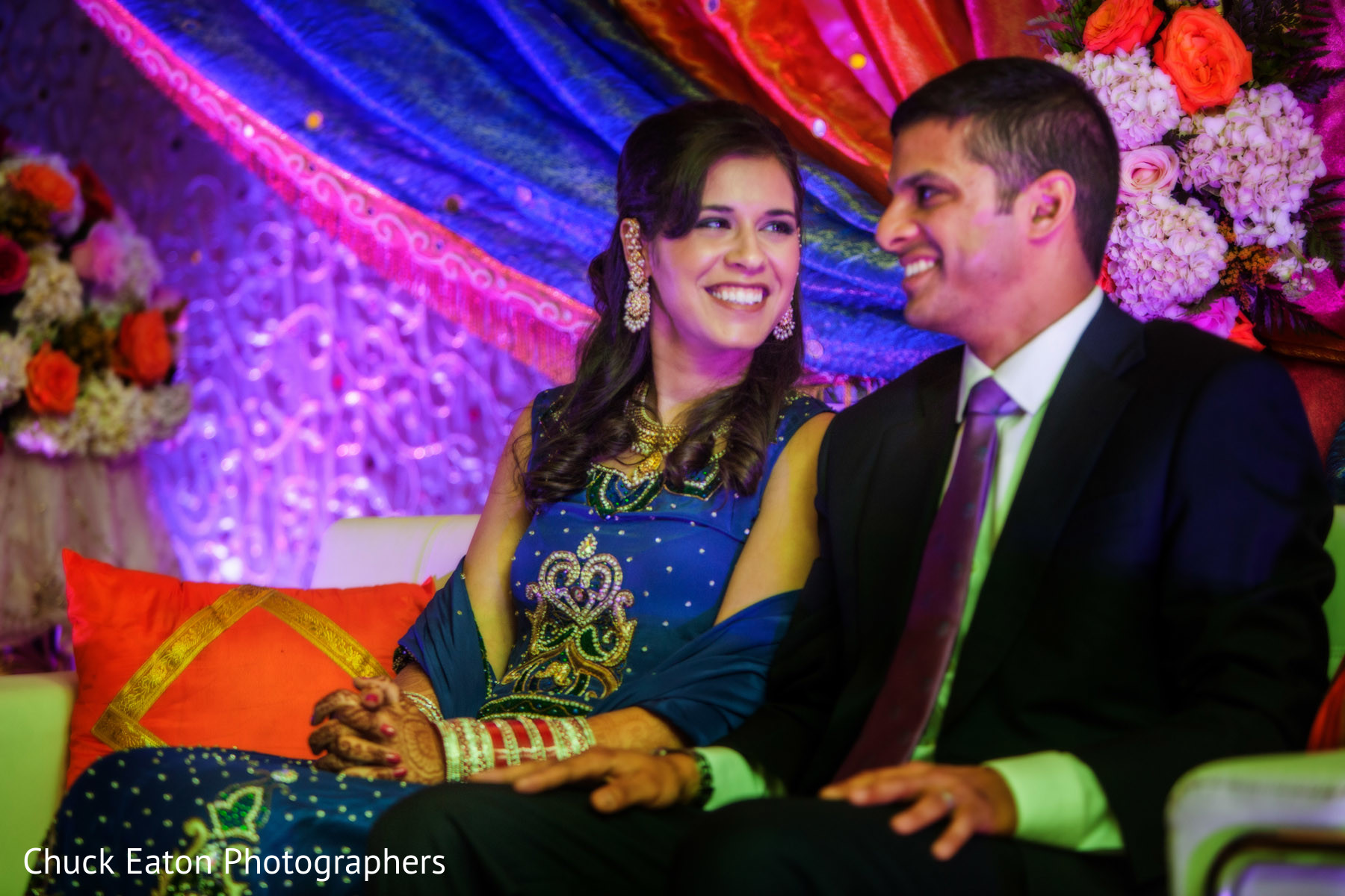 Reception in Greenville, SC Indian Wedding by Chuck Eaton Photographers