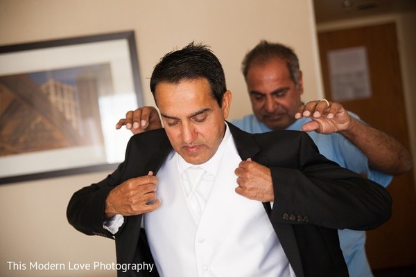 Groom Getting Ready