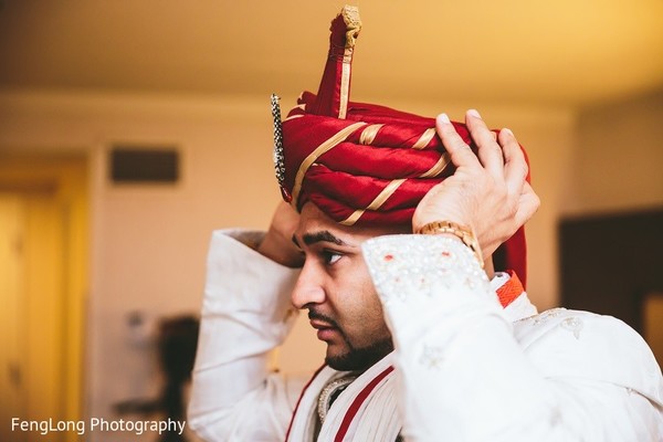 Groom Getting Ready