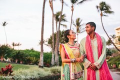 The couple poses in their sangeet fashion!