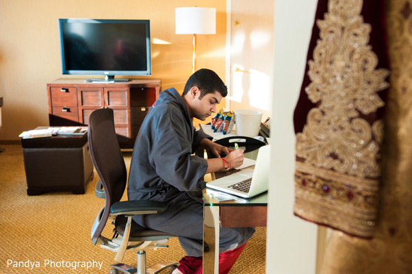 Groom Getting Ready