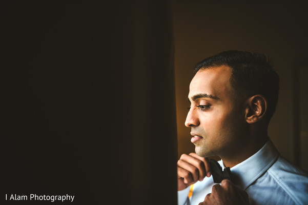 Groom Getting Ready