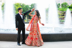 The couple showcases their reception fashion!