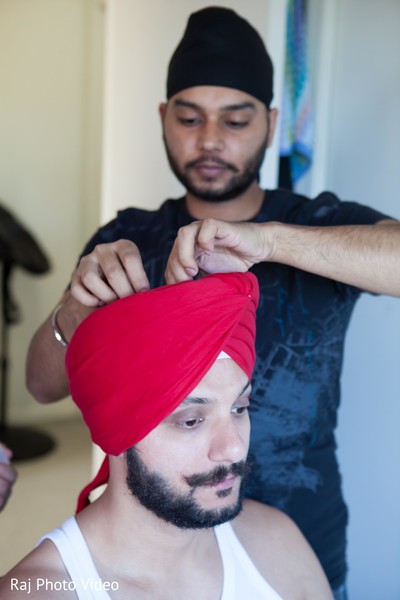 Groom Getting Ready