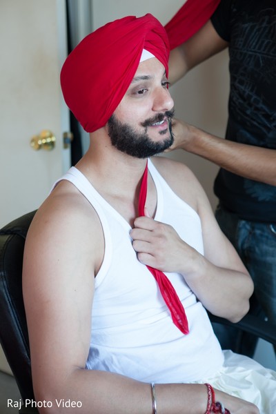 Groom Getting Ready