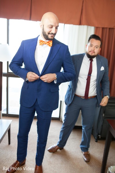 Groom Getting Ready