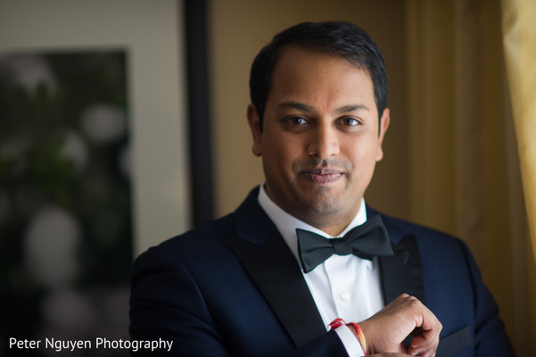 Groom Getting Ready