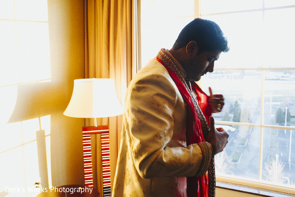 Groom Getting Ready