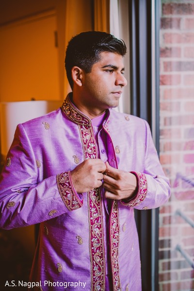 Groom Getting Ready