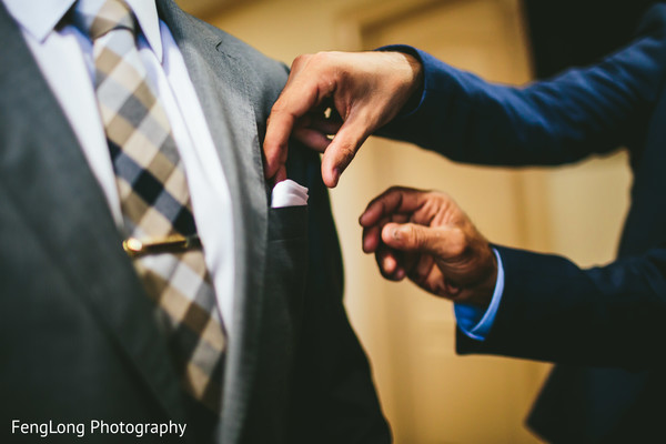 Groom Getting Ready