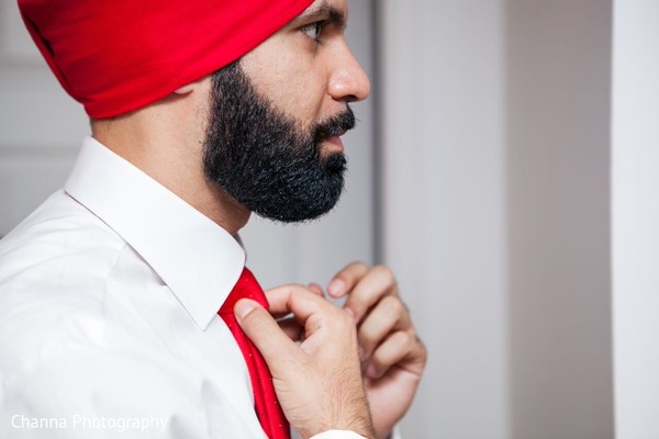 Groom Getting Ready