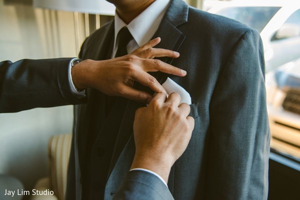 Groom Getting Ready