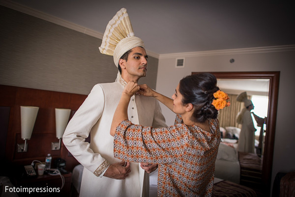 Groom Getting Ready