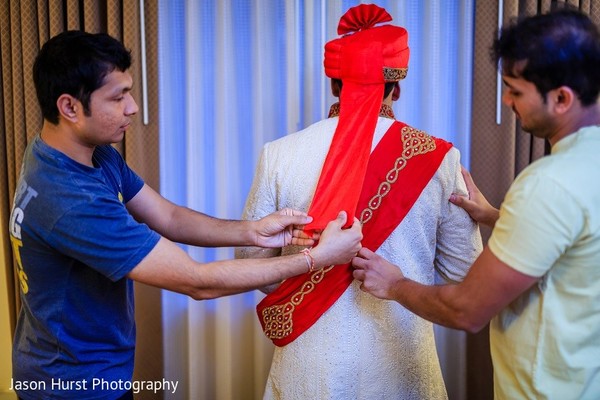 Groom Getting Ready