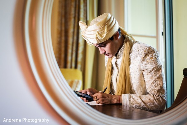 Groom Getting Ready