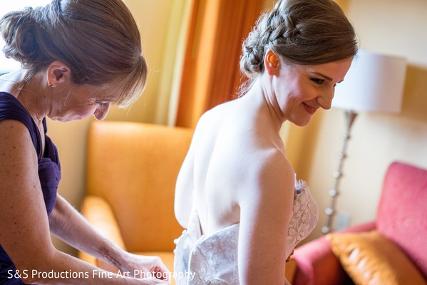 Bride Getting Ready for the Reception