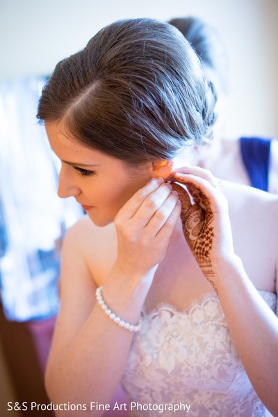 Bride Getting Ready for the Reception