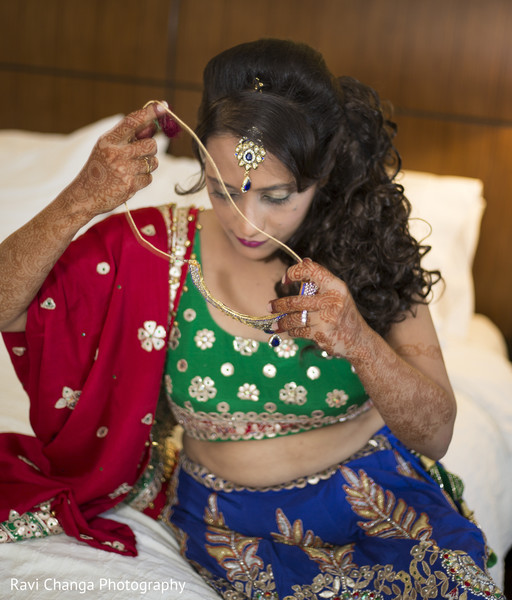 Bride Getting Ready for Sangeet