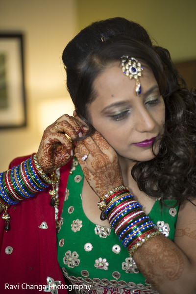 Bride Getting Ready for Sangeet