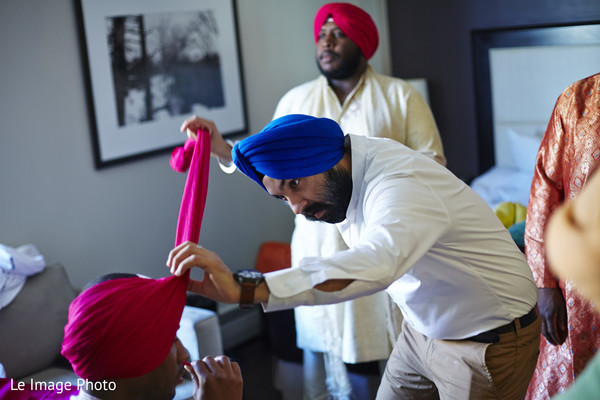 Groom Getting Ready