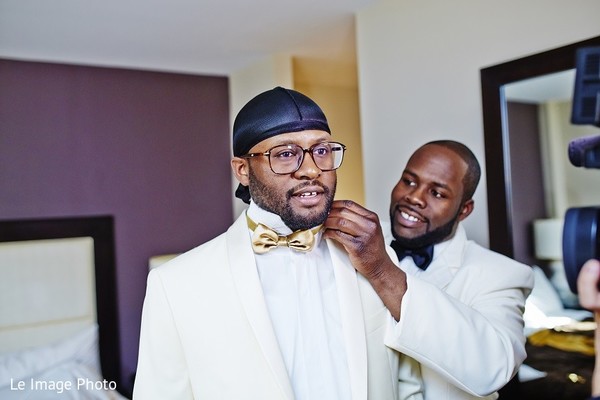 Groom Getting Ready