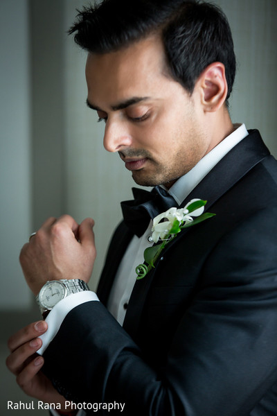 Groom Getting Ready