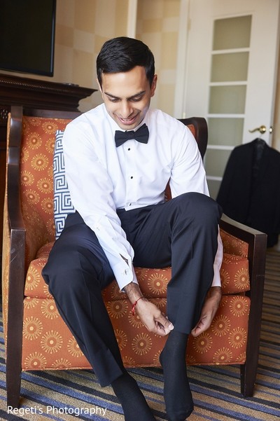 Groom Getting Ready