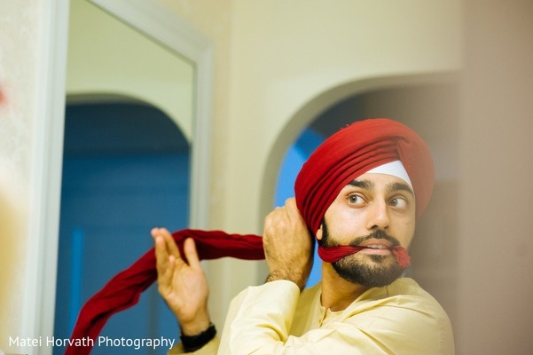 Groom Getting Ready