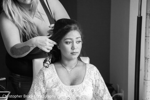 Bride Getting Ready for Reception