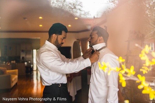 Groom Getting Ready